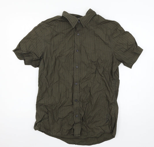 Mens UK Size L Esprit Green  Button-Up Short Sleeve Casual Shirt