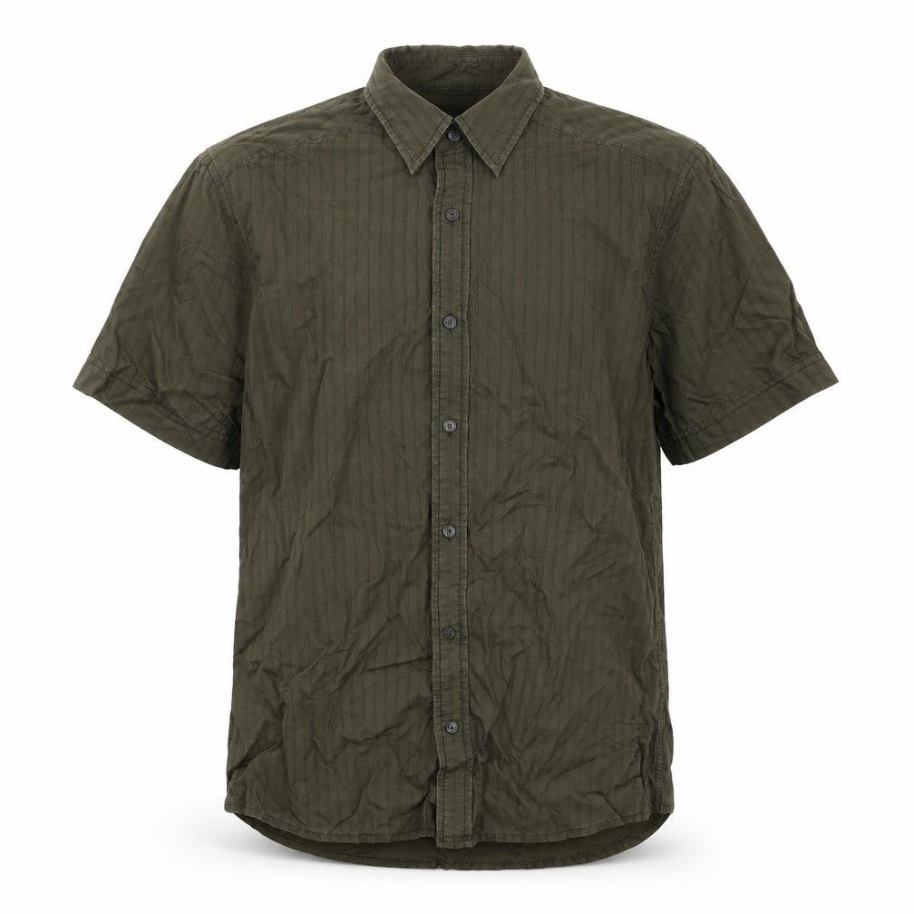 ESPRIT Mens Green Striped   Button-Up Size L