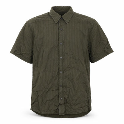 ESPRIT Mens Green Striped   Button-Up Size L