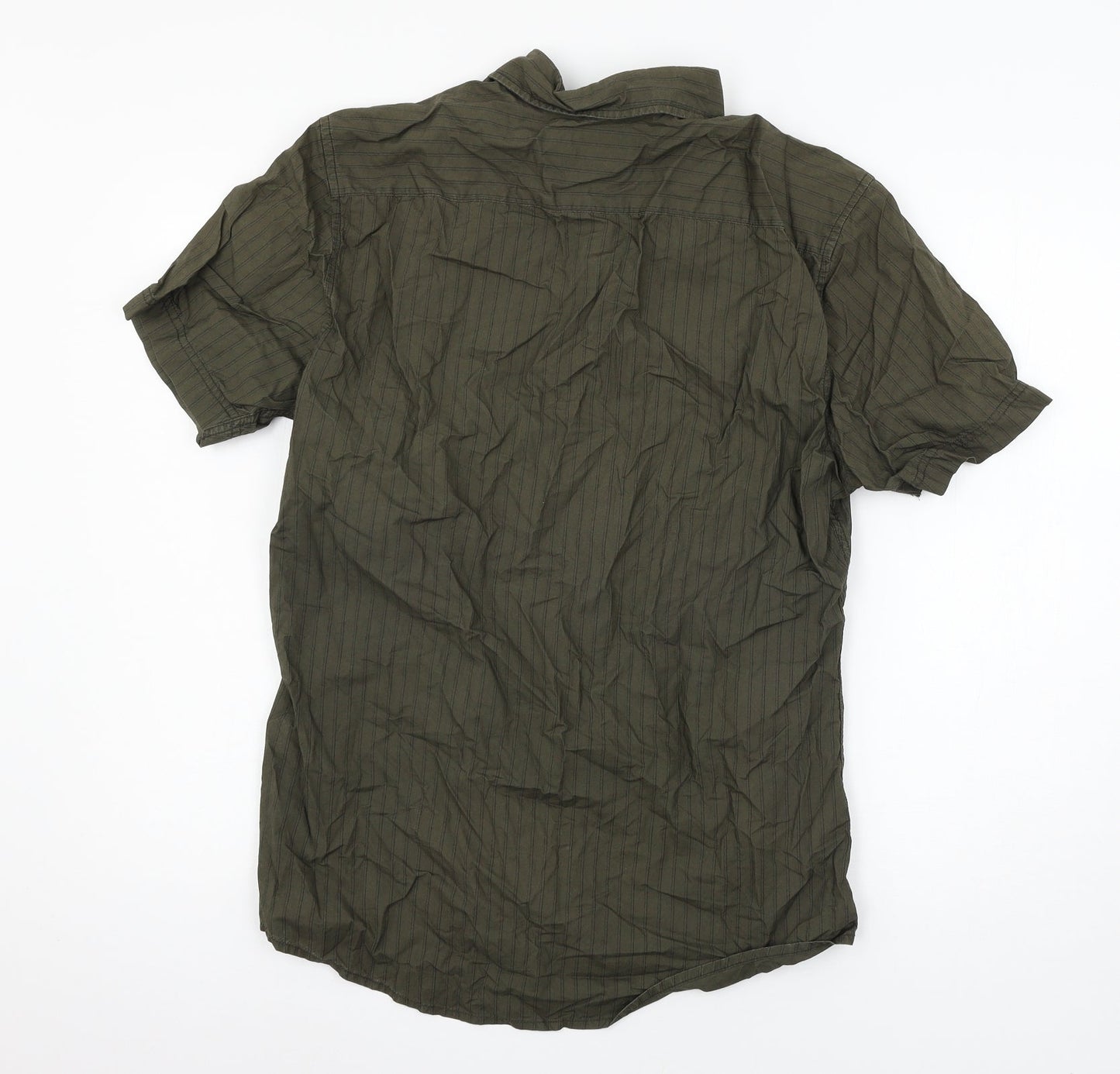Mens UK Size L Esprit Green  Button-Up Short Sleeve Casual Shirt