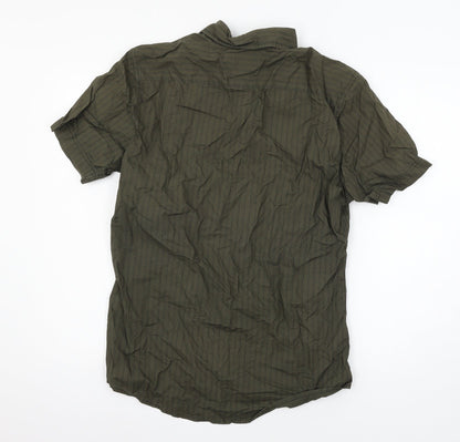 Mens UK Size L Esprit Green  Button-Up Short Sleeve Casual Shirt
