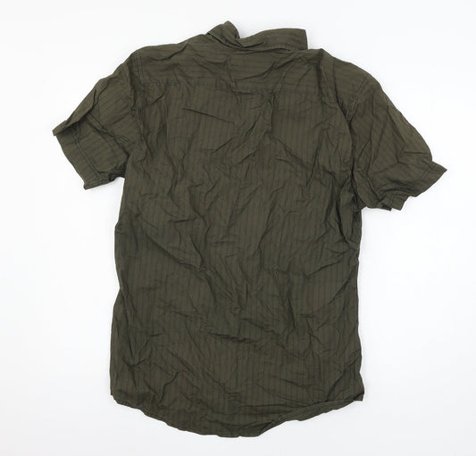 Mens UK Size L Esprit Green  Button-Up Short Sleeve Casual Shirt