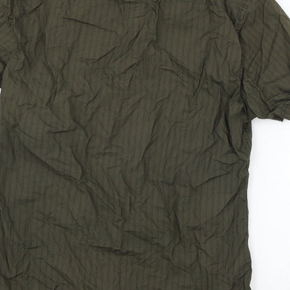 Mens UK Size L Esprit Green  Button-Up Short Sleeve Casual Shirt