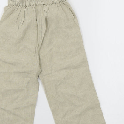 Preworn Boys Beige   Dress Pants Trousers Size 3 Years