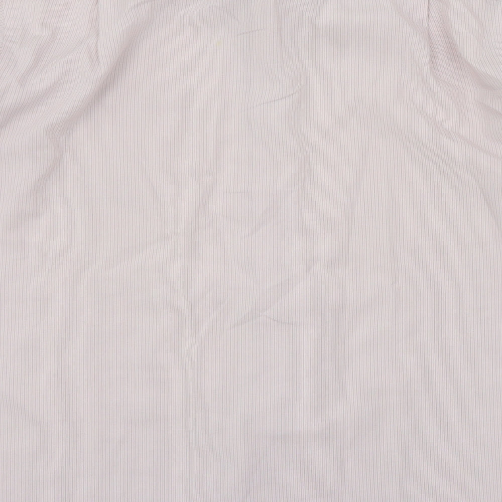 Mens UK Size 15 Cedar Wood State Pink  Button-Up Long Sleeve Casual Shirt