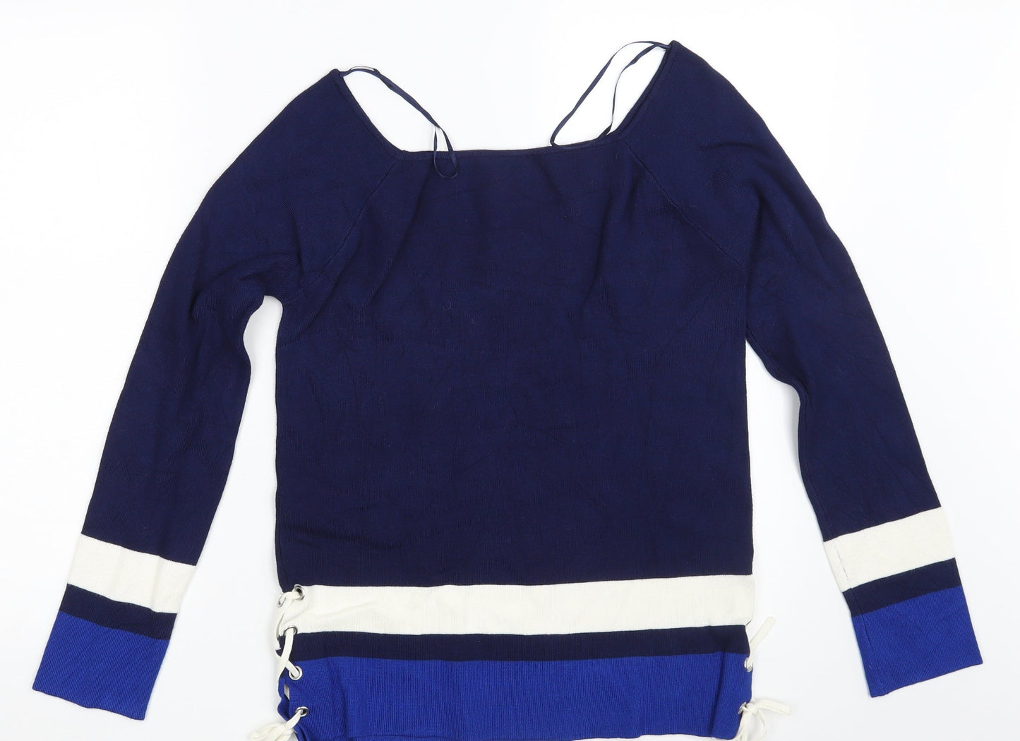 George Womens Blue Striped  Pullover Jumper Size 14