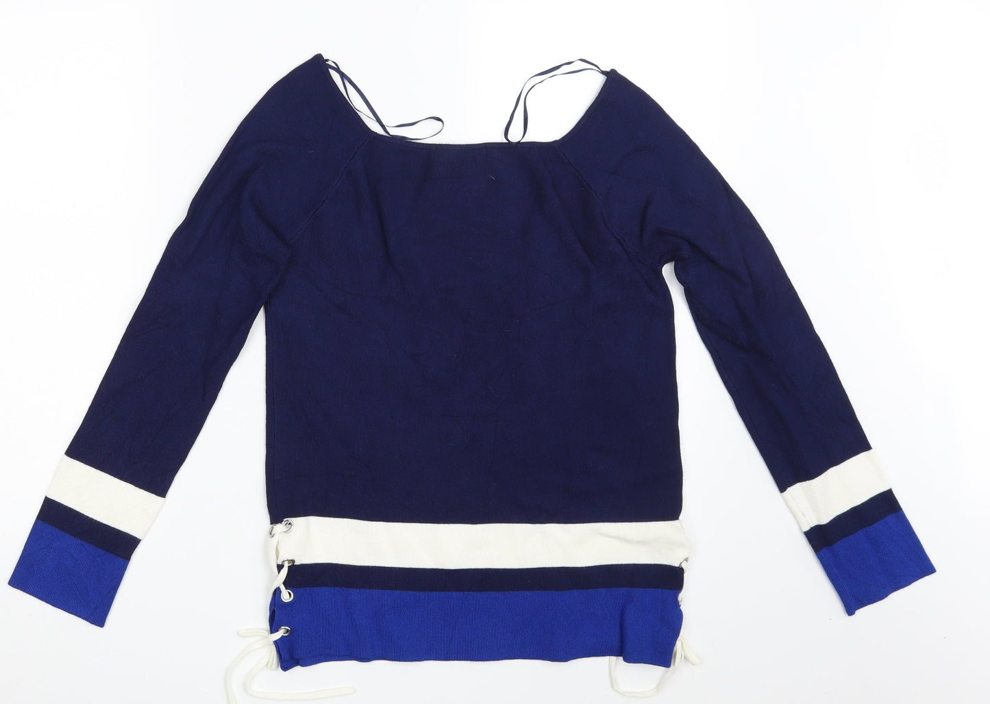 George Womens Blue Striped  Pullover Jumper Size 14