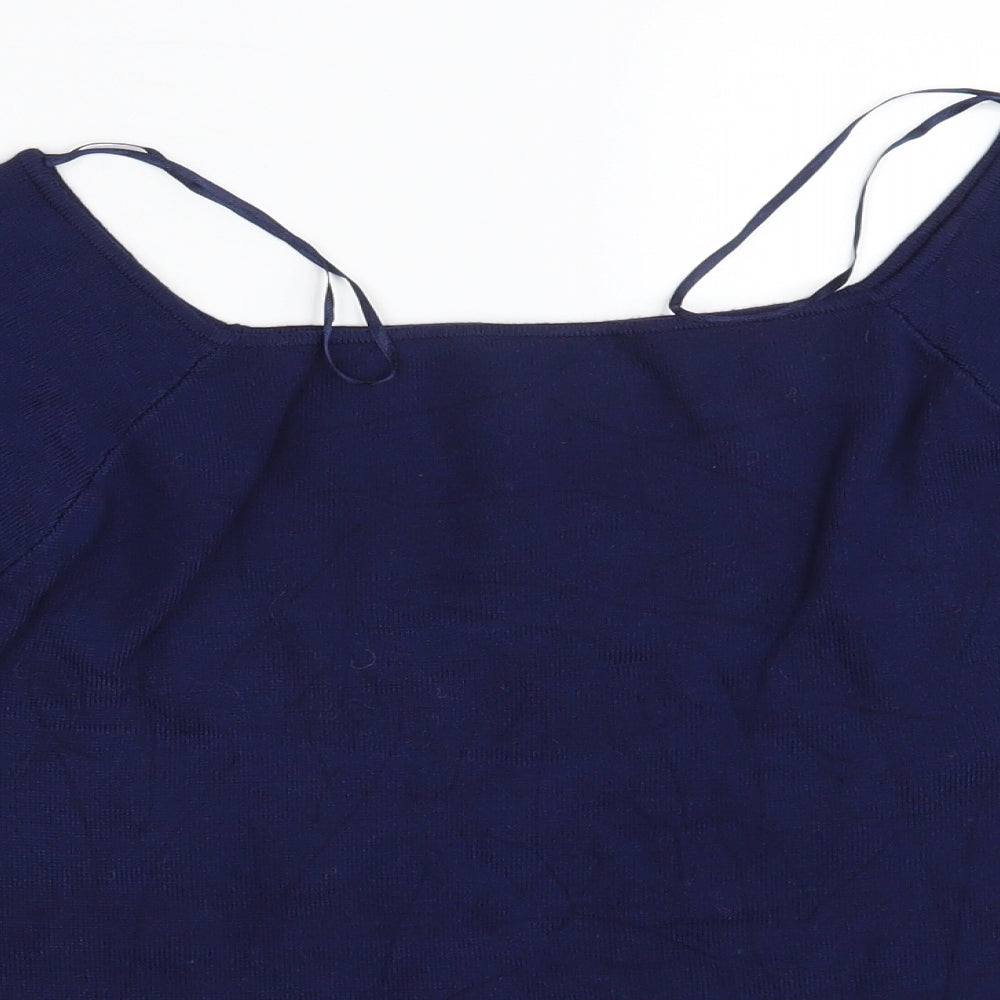 George Womens Blue Striped  Pullover Jumper Size 14