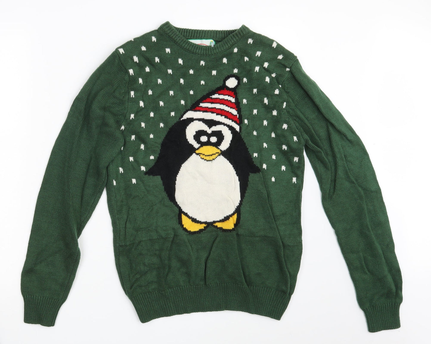 Cedar Wood State Mens Green Polka Dot  Pullover Jumper Size S  - Seasonal Christmas Festive Holiday