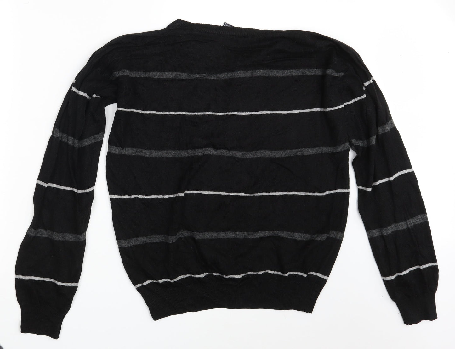 Apollon & Cakarli Mens Black Striped  Pullover Sweatshirt One Size