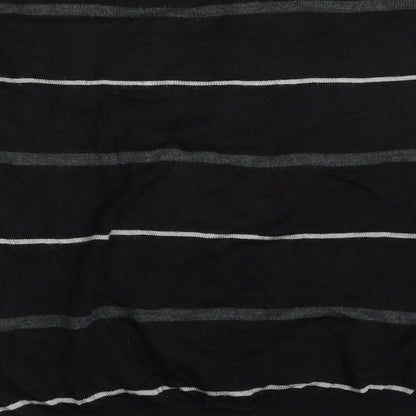 Apollon & Cakarli Mens Black Striped  Pullover Sweatshirt One Size