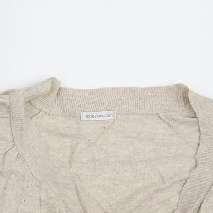 Todayswoman Womens Beige   Shrug Jumper Size 12
