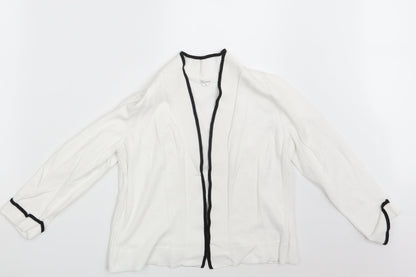 89th & Madison Womens White   Cardigan Jumper Size S