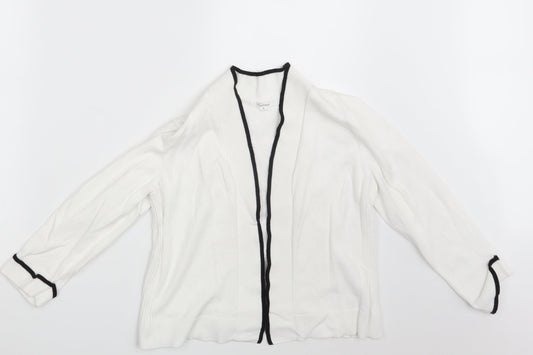 89th & Madison Womens White   Cardigan Jumper Size S