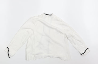 89th & Madison Womens White   Cardigan Jumper Size S