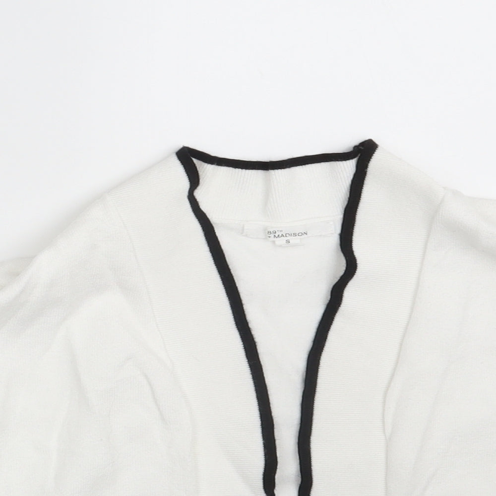 89th & Madison Womens White   Cardigan Jumper Size S
