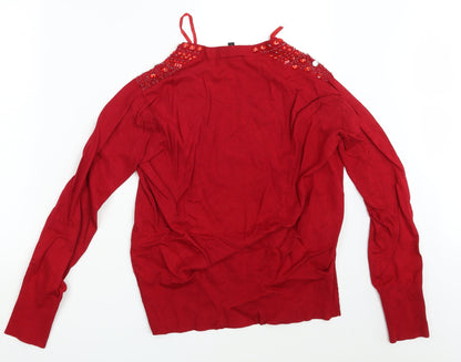 Womens UK Size L Casamia Red Pullover Jumper