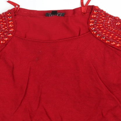 Womens UK Size L Casamia Red Pullover Jumper