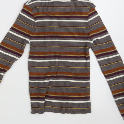 STR Womens Multicoloured Striped  Pullover Jumper Size S