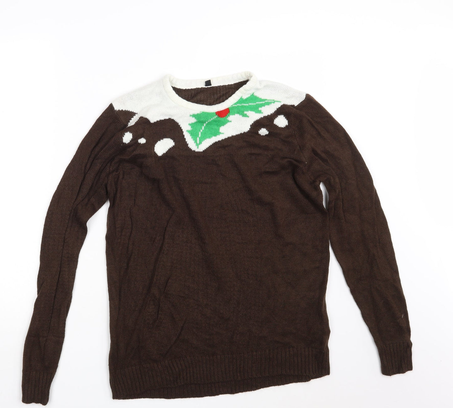 Saxnet Limited Mens Brown   Pullover Jumper Size S  - Seasonal Christmas Festive Holiday