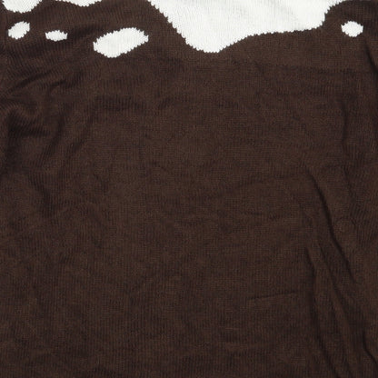 Saxnet Limited Mens Brown   Pullover Jumper Size S  - Seasonal Christmas Festive Holiday