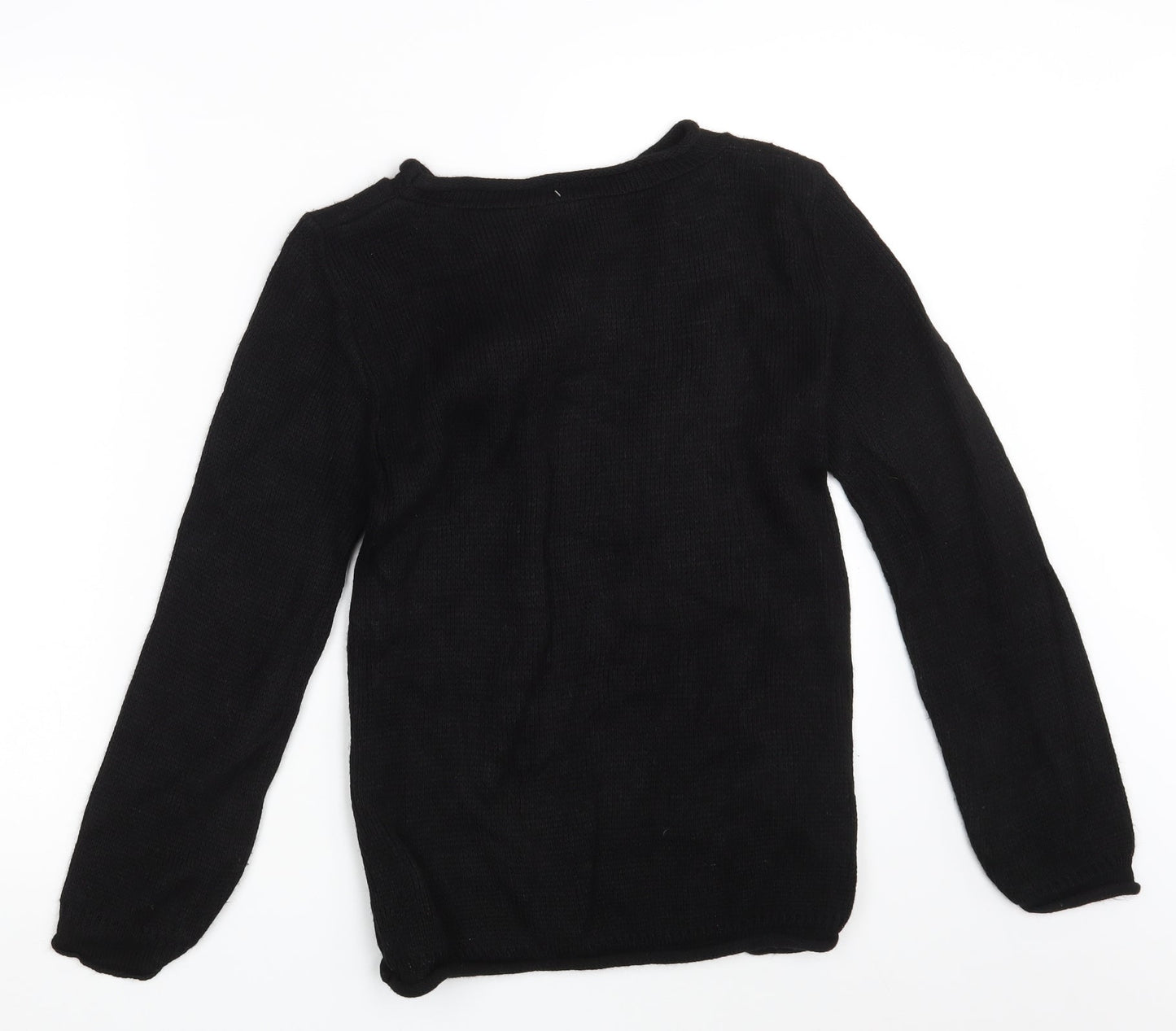 Womens UK Size One Size Preworn Black Pullover Jumper