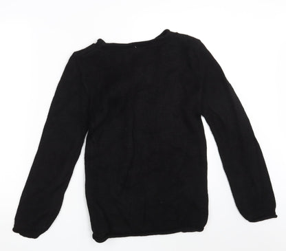 Womens UK Size One Size Preworn Black Pullover Jumper