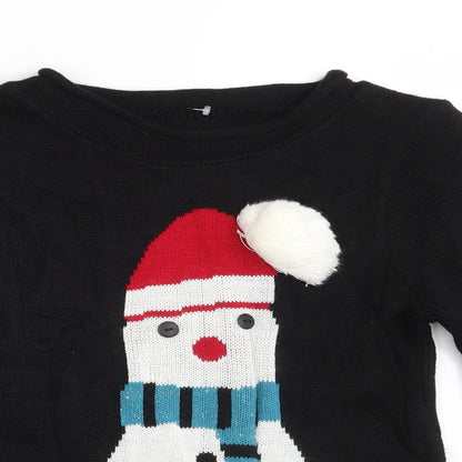 Womens UK Size One Size Preworn Black Pullover Jumper