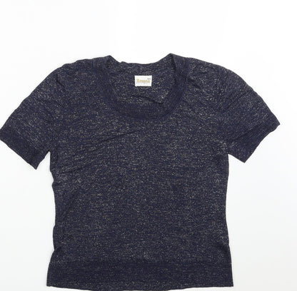 Additional front view of Roman women’s blue pullover sweatshirt, size M