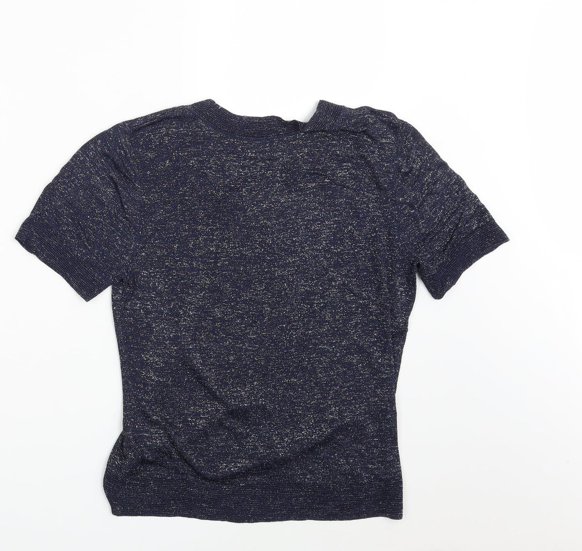 Back view of Roman women’s blue pullover sweatshirt, size M