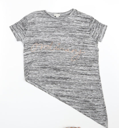 River Island Girls Grey   Pullover Sweatshirt Size 9-10 Years