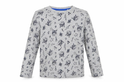 Lupilu Boys Grey Geometric  Basic T-Shirt One Size