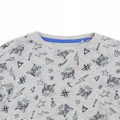 Lupilu Boys Grey Geometric  Basic T-Shirt One Size