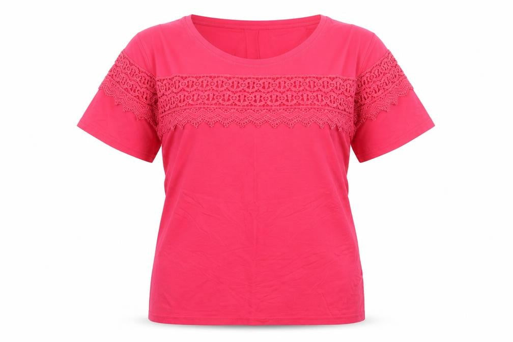 Womens UK Size 16 BEYOU Pink Basic T-Shirt
