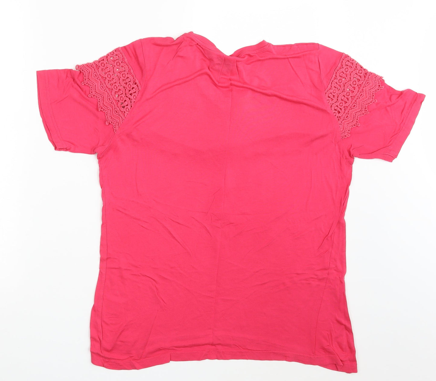 Womens UK Size 16 BEYOU Pink Basic T-Shirt