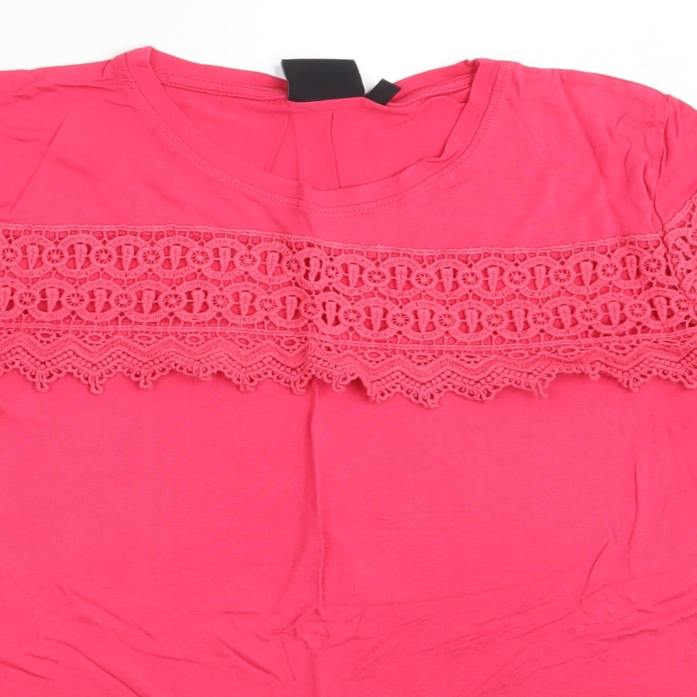 Womens UK Size 16 BEYOU Pink Basic T-Shirt
