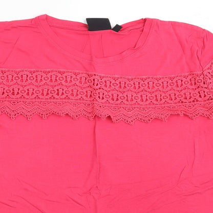 Womens UK Size 16 BEYOU Pink Basic T-Shirt