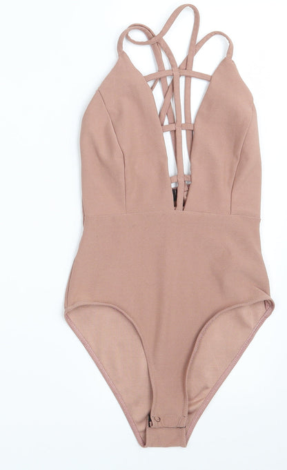 Womens UK Size 6 Preworn One-Piece Pink Bodysuit