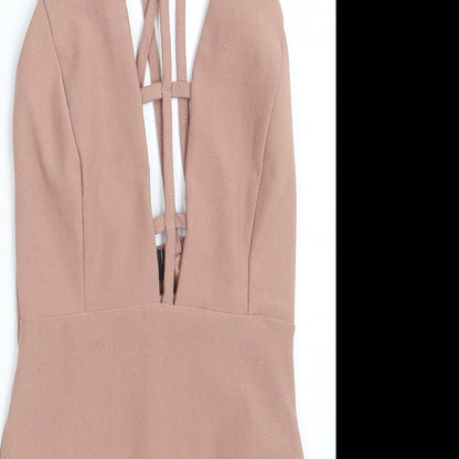 Womens UK Size 6 Preworn One-Piece Pink Bodysuit