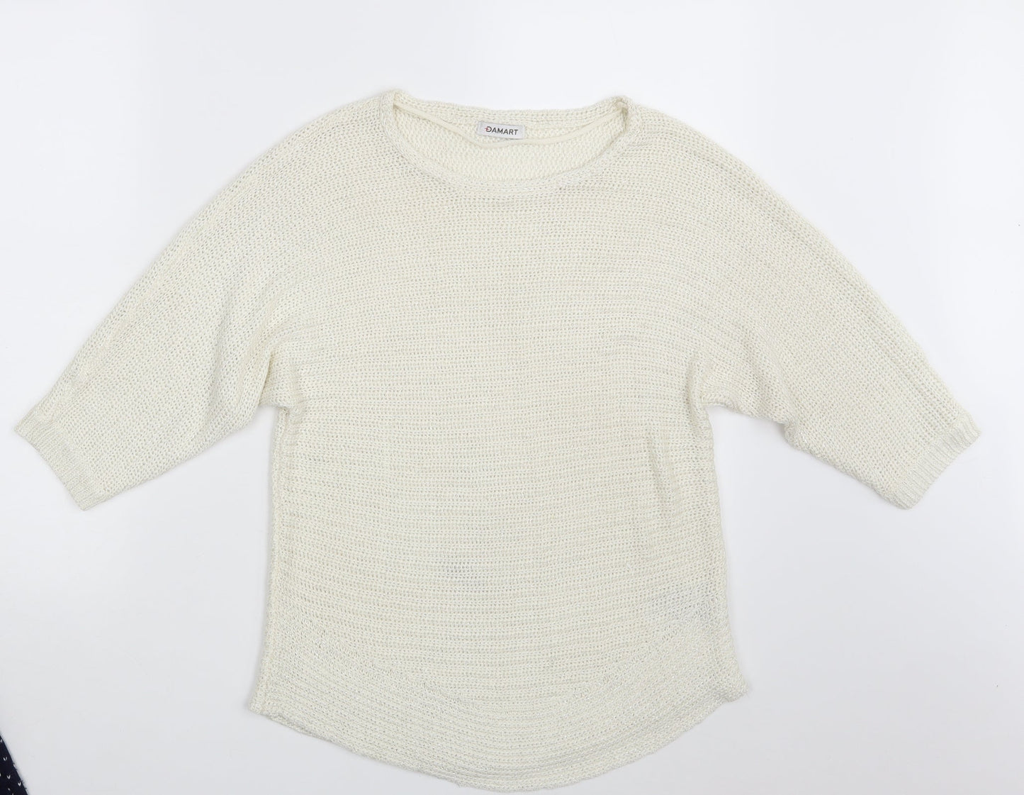 Womens UK Size 10 Damart Ivory Pullover Jumper