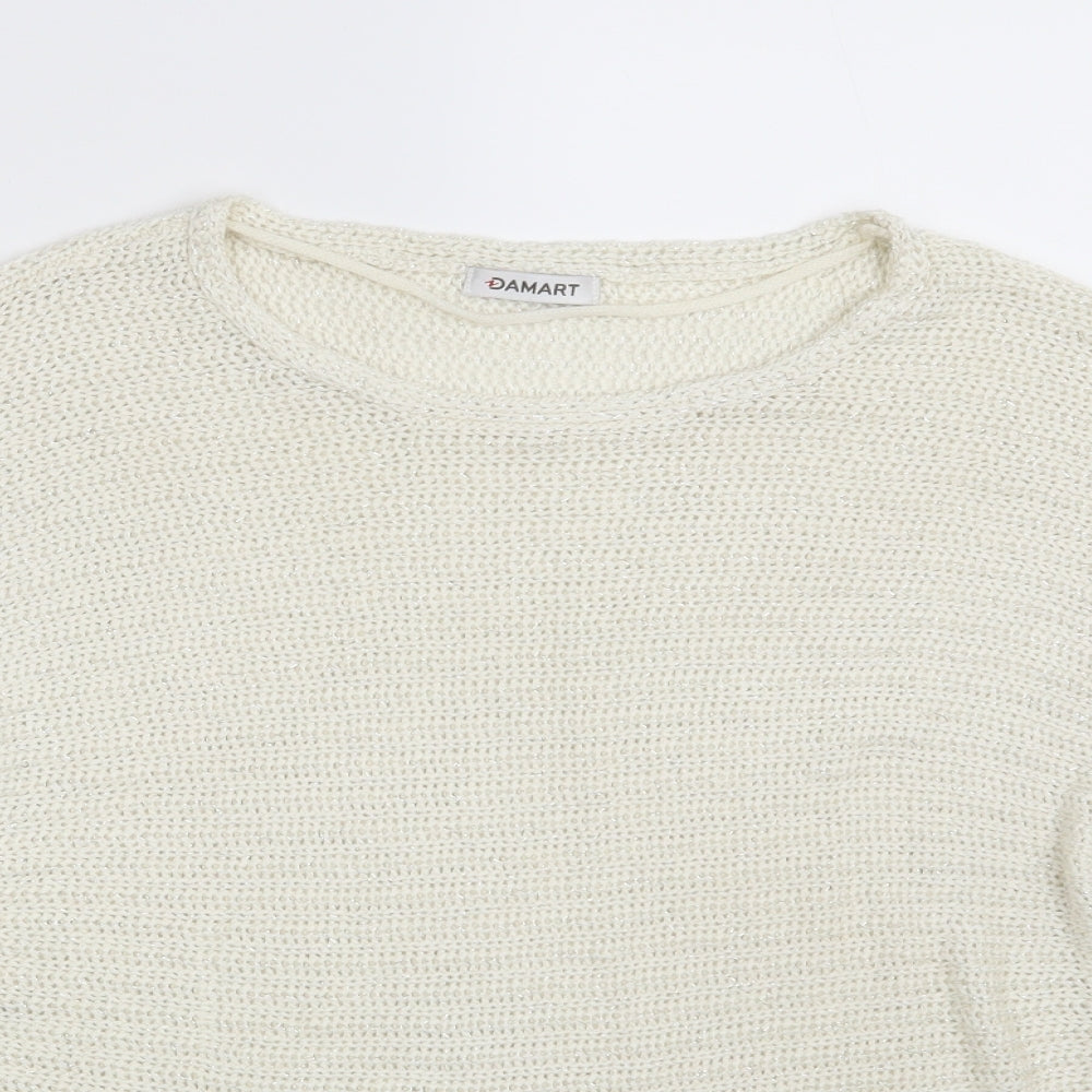 Womens UK Size 10 Damart Ivory Pullover Jumper
