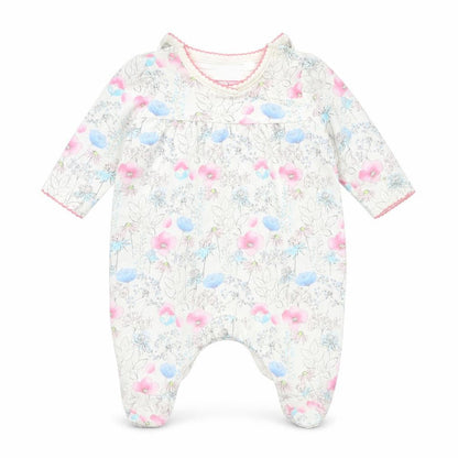 Mini B Baby White Floral  Babygrow One-Piece Size Newborn