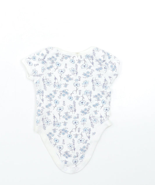 George Baby Blue Floral  Babygrow One-Piece Size 0-3 Months