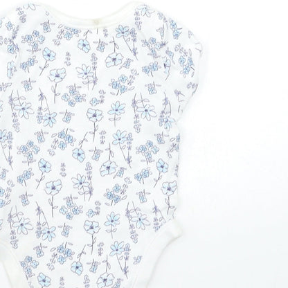 George Baby Blue Floral  Babygrow One-Piece Size 0-3 Months
