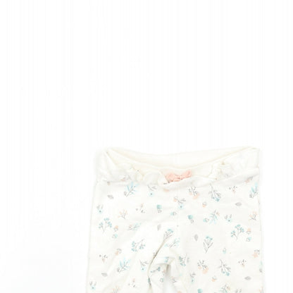Primark Baby White Floral  Jogger Trousers Size 9-12 Months