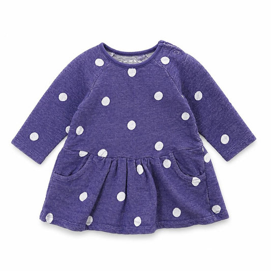 Nutmeg Baby Blue Polka Dot  A-Line  Size 3-6 Months