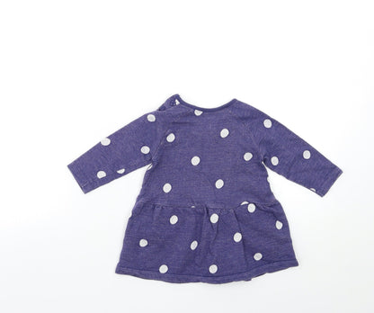 Nutmeg Baby Blue Polka Dot  A-Line  Size 3-6 Months