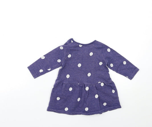 Nutmeg Baby Blue Polka Dot  A-Line  Size 3-6 Months
