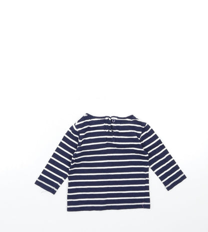 Next Baby Black Striped  Basic T-Shirt Size 3-6 Months