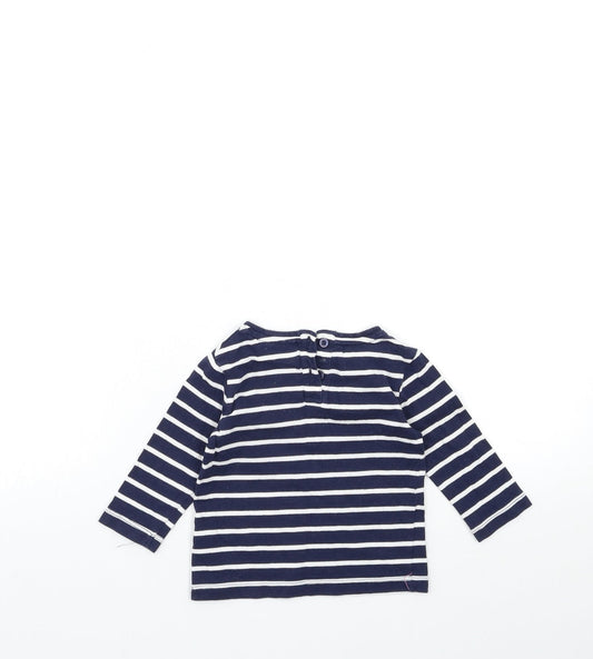 NEXT Baby Black Striped  Basic T-Shirt Size 3-6 Months
